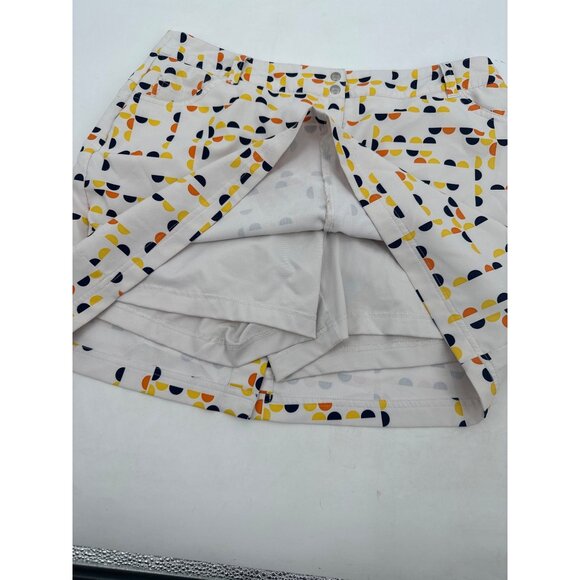 Slazenger Womens Geo Skort Size 10 Stretch Multicolor Built-In Shorts Lightweigh - Picture 2 of 7